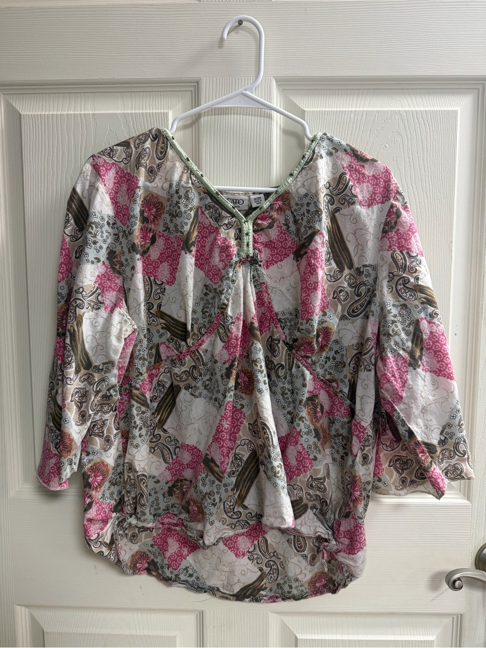 Boho Patchwork Floral Cato Top